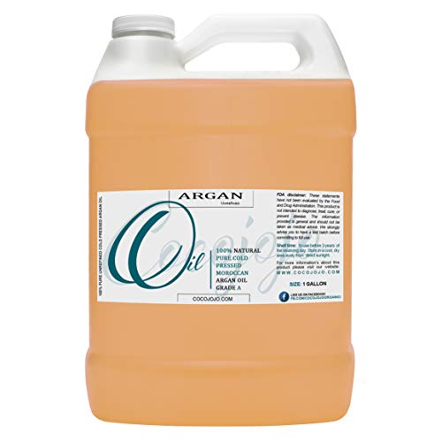 Moroccan Argan Oil Gallon â€“ 100% Pure & Natural Cold Pressed Extra Virgin Argan Oil Bulk ( 128 oz / 1 Gallon ) Body Care Moisturizer for Hair Skin Nail and Beard â€“ Marrakesh Oil â€“ Therapeutic Grade