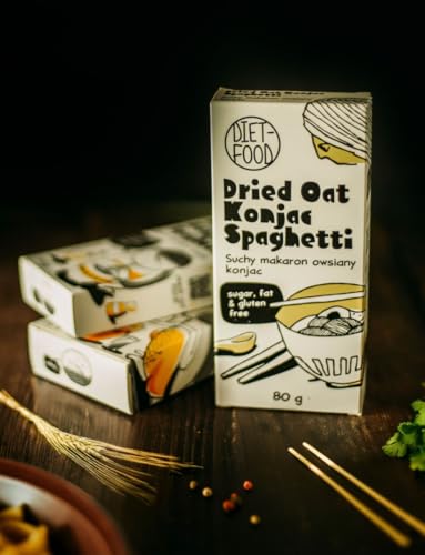 Getrocknete Shirataki Konjac Hafer Spaghetti 80 g – Low Carb, Kalorienarm, Glutenfrei, Ohne Zucker, Vegane Nudeln für Diät & Keto Ernährung