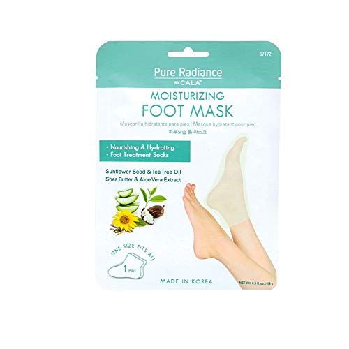 Light So Shine K-Beauty Moisturizing Pedicure Foot Masks [Pack of 12 Foot Moisturizing Socks] (12 Pack Sunflower)