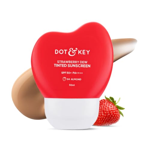 Image of Dot & Key Strawberry Dew Tinted Sunscreen In-Vivo Tested SPF 50+ PA++++ With New-Age UV Filters 04 - Almond - 50ml