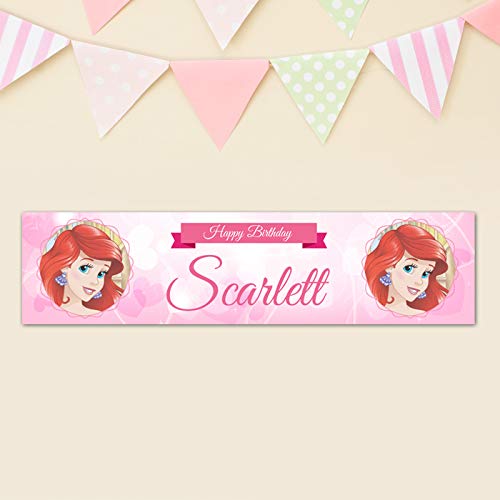 Little Mermaid Banner Personalised Little Mermaid Birthday Banner Personalised Party Ariel 900x210mm Luxury Paper