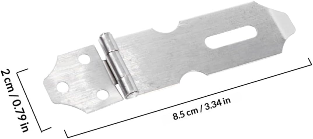 20Pcs Stainless Steel Heavy Duty Padlock Hasp with Fastener | Silver Finish, Desk and Window Use, Door Latch Hardware, Compact Pack for Secure Fitting and Replacement