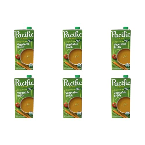Image of Pacific Foods, Broth Vegetable Organic, 32 Fl Oz (Pack of 6)