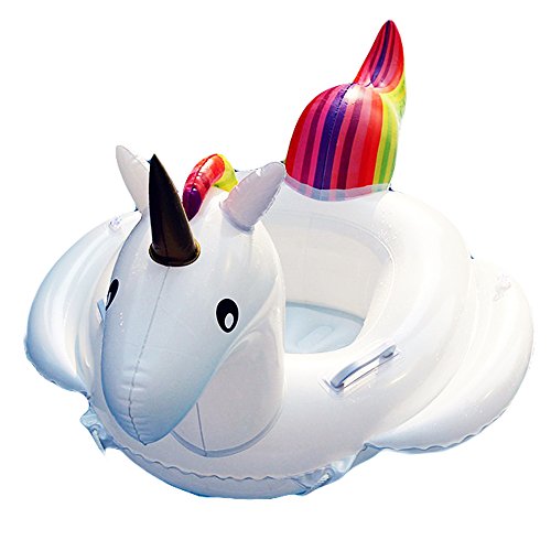 DMAR Unicorn Pool Floats for Kids Aged 3-5 Years Inflatable Pool Floaties with Handles