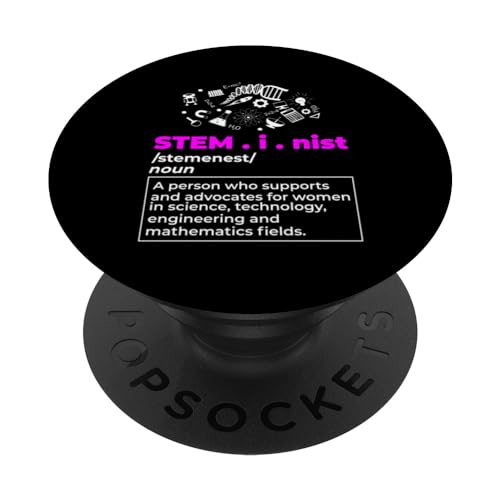 Définition stéministe | Scientifique féministe | Femmes en STIM PopSockets PopGrip Interchangeable