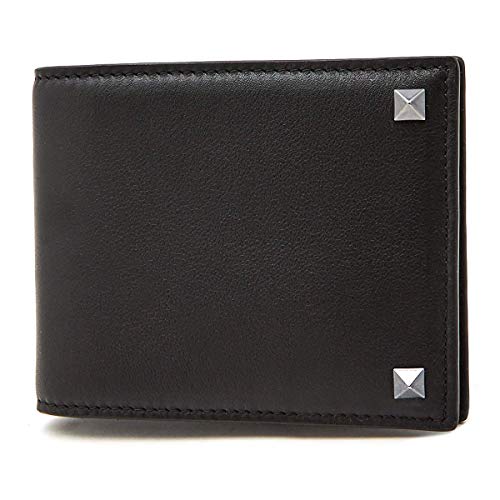 [ヴァレンティノ] [VALENTINO] メンズ ロックスタッズ マネークリップ 財布 ブラック [並行輸入品]