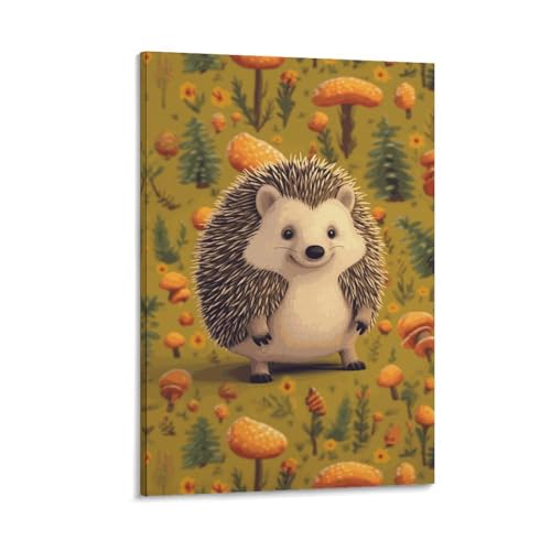 Impression sur toile moderne de haute qualité avec motif hérisson artistique