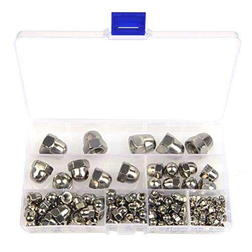 140 pezzi 304 dadi ciechi in acciaio inossidabile