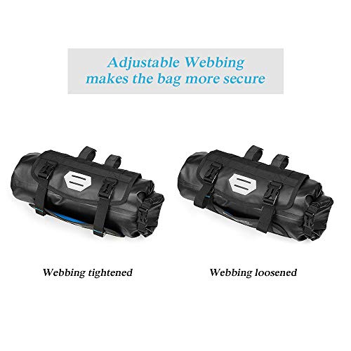 Lixada Bike Handlebar Bag, Cycling Handlebar Storage Bag Mountain Bicycle Front Frame Bag Pannier Pouch With Roll Top Closure Waterproof For Road Mtb Outdoor #TOP5