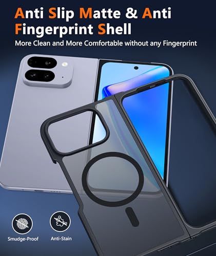Image of FNTCASE for Google Pixel 10-Pro-Fold Magnetic Case: Translucent Matte Textured Military Grade Drop Protection Cell Phone Cover - Slim Rugged Durable Shockproof Protective Bumper Cases