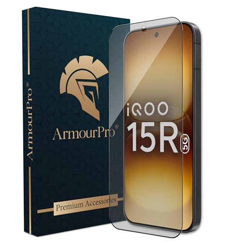 Image of ArmourPro Anti-Glare Matte Tempered Glass for iQOO 15R - Anti Fingerprint Screen Protector, 9H Scratch Resistant, Smooth Touch, Edge-to-Edge Full Coverage