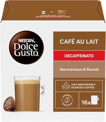 Nescafé Dolce Gusto Cafe au Lait Deca ffeinato, entko ffeinierter Café, Cápsula, 48 Cápsulas