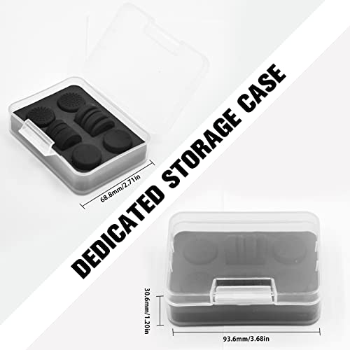 Shima Owl Thumb Grip Controller Gamepad Raised Antislip Thumb Stick Grips Thumbsticks Joystick Cap For Ps5/4,Switch Pro Controller-Precision Rings(4Pcs),Case,Thumb Grips(8Pcs),Black Set #TOP6