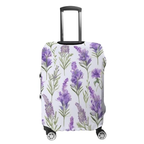 Travel Wheeled Suitcase Sleeve Dustproof Anti-scratch Lavender Flowers Luggage Case Protective Cover For 19-32 Inch Luggage4