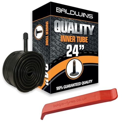 Baldwins Bike Inner Tube 24 x 1.75 to 2.125 Schrader Valve & BALDYS TYRE LEVER
