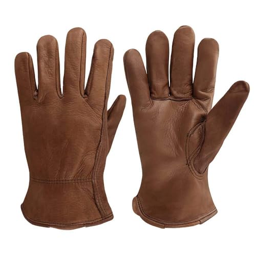 OLSON DEEPAK Arbeitshandschuhe aus Leder für Fahrer/Motorrad/Reiten/Hofarbeit/Farm-Weich und perfekte Passform für Herren und Damen (Retro, XL) OLSON DEEPAK Arbeitshandschuhe aus Leder für Fahrer/Motorrad/Reiten/Hofarbeit/Farm-Weich und perfekte Passform für Herren und Damen (Retro, XL)