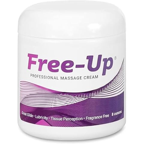 Free-Up-Professional Massage Cream, Fragrance-Free, Great Glide, Lubricity, Tissue Perception, Perfect for Physical Therapy, Massage Versatile, Non-Greasy, 8 Oz Jar Cover