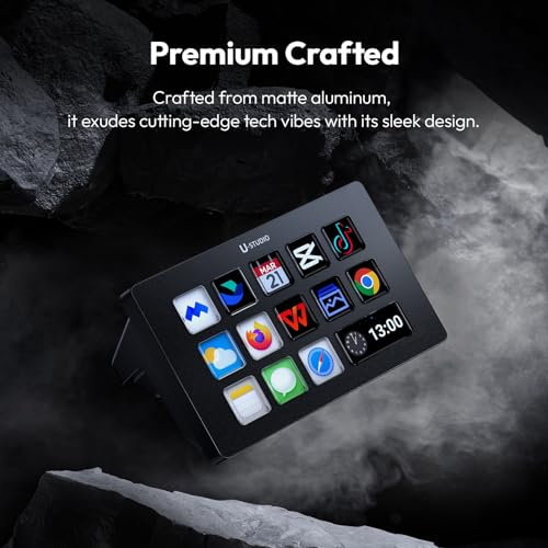 Image of ULANZI Stream Controller Macro Keyboard D200 U-Studio Macro Pad 14 LCD Keys | 13 Customizable Macro Keys Deck to Control Apps and Software, Trigger Actions in OBS, Twitch, YouTube and more, for Mac /PC