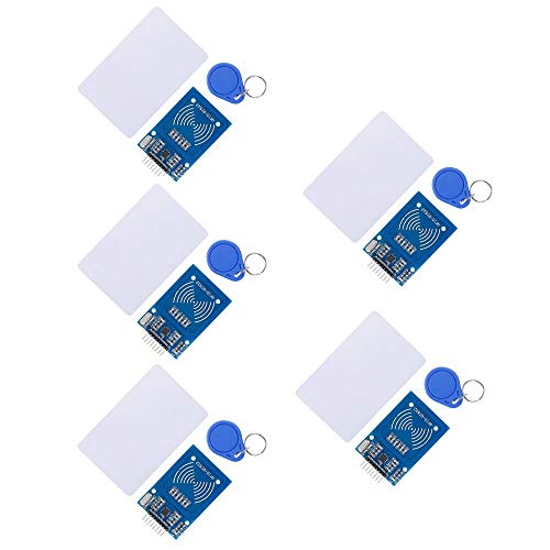 D-FLIFE 5pcs RFID Kit Mifare RC522 RFID Reader Module with S50 White Card and Key Ring for Arduino Raspberry Pi D-FLIFE 5pcs RFID Kit Mifare RC522 RFID Reader Module with S50 White Card and Key Ring for Arduino Raspberry Pi