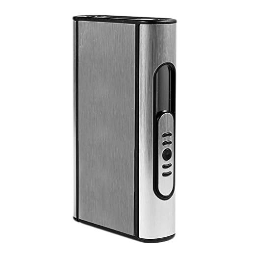 GooDay Aluminum Pocket Cigarette Case Automatic Ejection Holder Lighter Metal Box