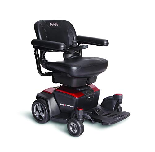 Pride Go-Chair Travel Power Wheelchair w/Avail ext warr incl Batteries (Ruby Red)
