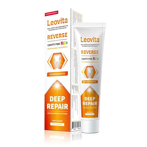 Leovita Cavity Reversing Kids Toothpaste - Hydroxyapatite Toddler Cavity Filler, Fluoride Free