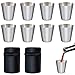 8 Piezas Vasos de Chupito de Acero Inoxidable, 30ml Vasos Copas Metal Apilables, Tazas de Cerveza Portátiles Acero Inoxidable, Vasos de Cerveza de Metal para Fiestas de Camping al Aire Libre