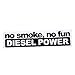 YO-HAPPY 14.5CM * 3.4CM Fashion No Fumo No Fun Diesel Power Decorazione in Vinile Adesivi per Auto Decalcomanie Grafica