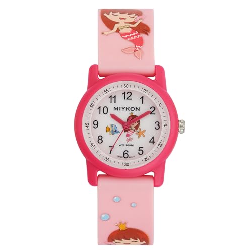Image of Miykon Kids Watches for Boys and Girls - Educational Time-Telling Gift for Kids Aged 3-15, Toddlers, Preschoolers, and School-Aged Children - Easy to Read Analog Watch, Soft Resin Band, Japanese Quartz, 100M Water Resistant