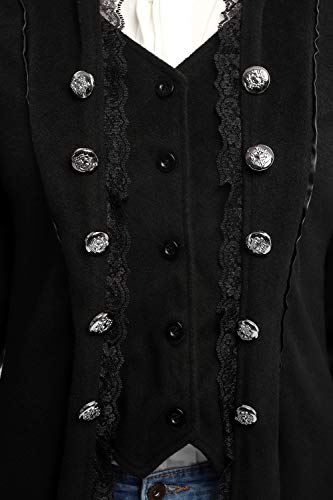 Vnvne Vnvne Women'S Gothic Steampunk Corset Halloween Costume Coat Victorian Tailcoat Jacket thumb #5