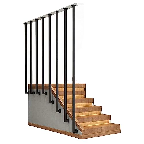Garde-corps d'escalier en fer forgé L 110cm noir pour protection