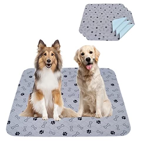 Paw Jamboree 3PCS Welpenunterlagen Waschbar 75x90CM Welpen Hunde Trainingsunterlagen Waschbar Haustier-Urinunterlage Wiederverwendbare Trainingsunterlagen Waschbar Erziehungsunterlage für Hunde Cover