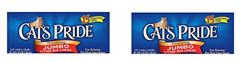 Cat's Pride Drawstring Jumbo Litter Box Liners, 15 Count (2 Pack (15 Count))