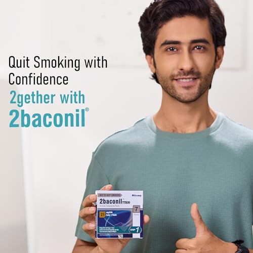 Image of Rusan 2baconil Nicotine Patch Therapy Kit - 3 Month Quit Smoking Plan | More Than 20 Cigarettes /Day | Nicotine Replacement Therapy | Quit Smoking & Chewing Tobacco /Ghutka