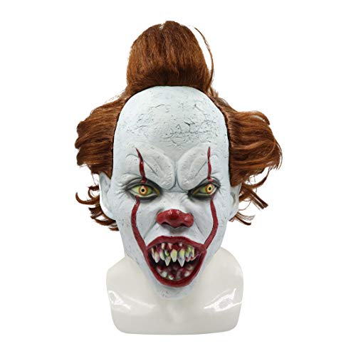 Máscara de payaso de terror de Hpparty Pennywise para disfraz de Halloween Style A