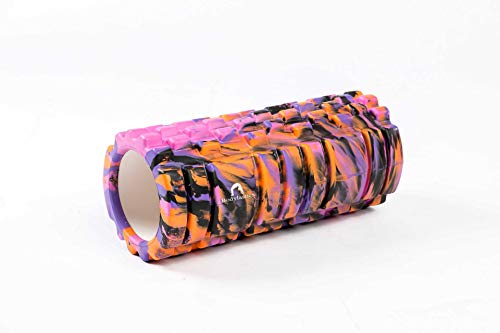 Image of Bodylastics 33cms Foam Roller for Deep Tissue Massage, Relief from Sore Muscles Pain, Pre & Post Exercise Fitness Workout Sessions
