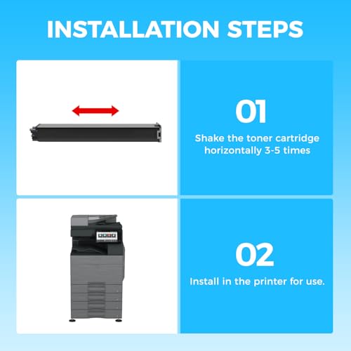Image of BPC50NT BP-C50NT Toner Cartridge Set 4-Pack Replacement for Sharp BP-C50NT-BA BP-C50NT-MA BP-C50NT-YA BP-C50NT-CA Compatible with Sharp BP-C535WD BP-C545PW BP-C535WR BP-C545WD Printer Ink Black Color