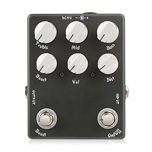 The Distortion pedal features an effective 3-band EQ, which helps to make the guitar sound cut through the mix. Lush basses and shimmering highs are typical trademarks. Mid Scoop-sounds can easily be dialed in. In addition to the distortion section, ...