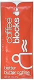 Coffee Blocks Grass Fed Butter and Organic Coconut Oil Coffee, Box of 8 single serve packets