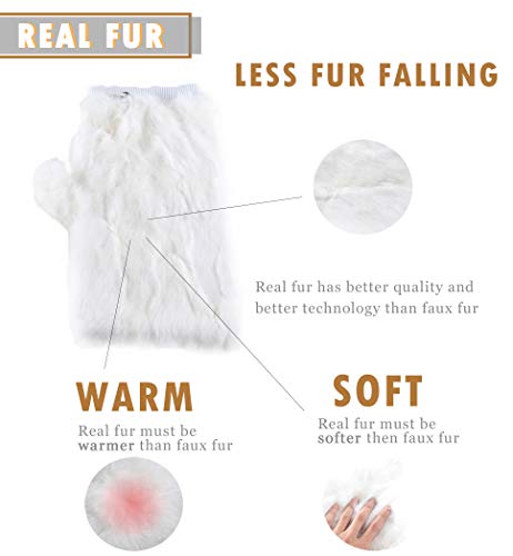 Image of Fur Story Fur Leg Warmers Real Fur Rabbit Winter Leggings Boot Toppers for Women