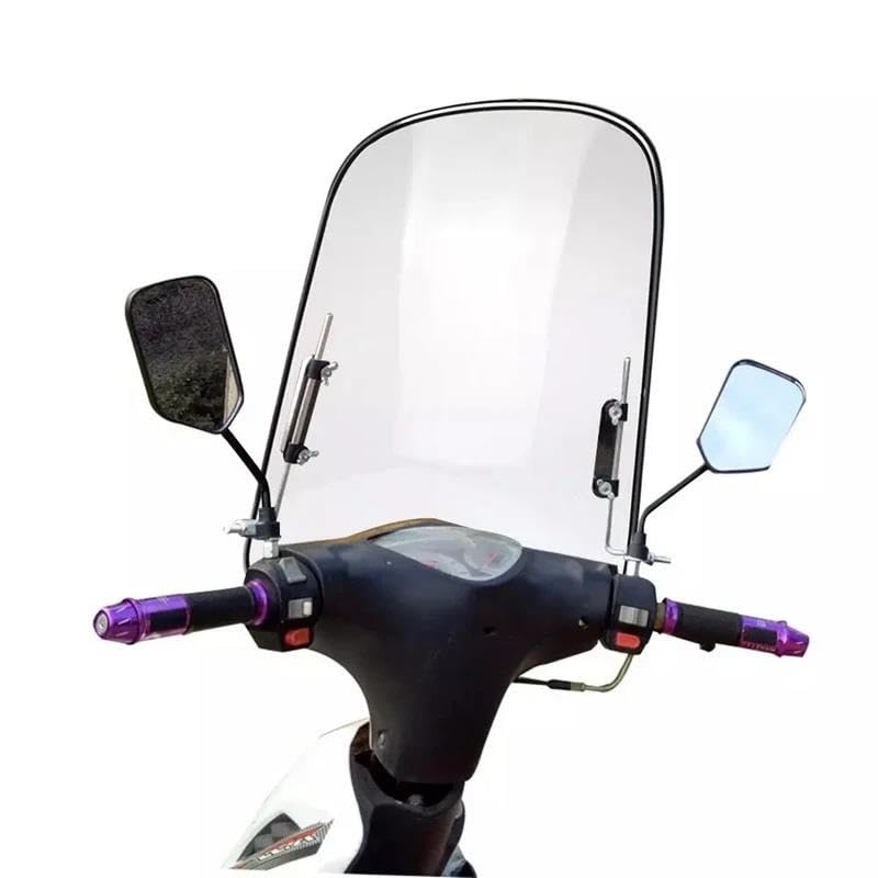 Deflettore Moto Parabrezza Universale per Moto, Spessore 2 mm, deflettore Trasparente, Protezione Antivento Trasparente Spoiler Parabrezza