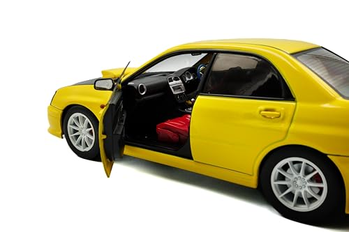 Solido Subaru Impreza WRX STI 2003 Yellow 1:18 miniatura 3