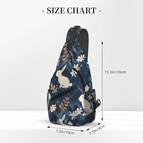 Bolso Bandolera Unisex con Estampado de Conejo miniatura 3