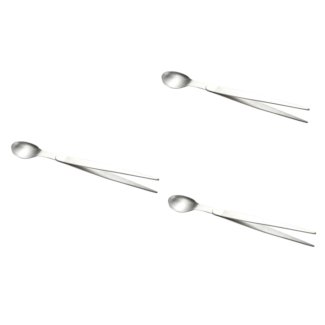 Alipis 3 Piezas De Acero Inoxidable Cuchara De Prueba De Sabor Cuchara Para Untar Palillos De Acero Inoxidable Cucharadita De Metal Cucharas De Postre Palillos Para Aperitivos Cubiertos