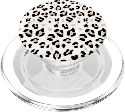BoredKoalas Leopard Cheetah Jaguar Soft Peach Animal Print Women Gift PopSockets PopGrip für MagSafe iPhone 12 und neuer Transparent