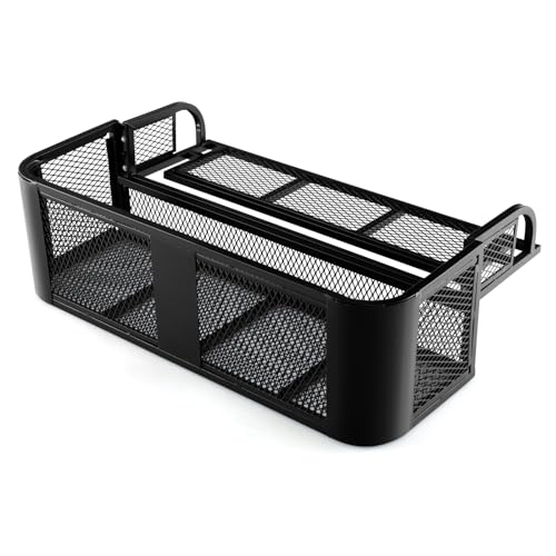 GOPLUS ATV Heckträger ATV Transportkorb aus Metall für Angeln & Jagen & Camping Frontladekorb Heckablagekorb 104×67×32 cm Schwarz
