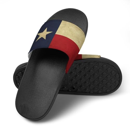 Texas Lone Star State Flag Pattern PVC Home Slippers Non-Slip Shower Sandals Summer Indoor Outdoor Beach for Men And Women3