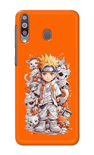 Image of Plastic Printfidaa Printed Hard Back Cover Case For Samsung Galaxy M30 Back Cover (Famous Anime Cartoon Character) -112,Orange