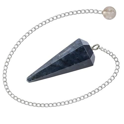Image of Iolite Pendulum Dowsing Tool - Natural Crystal Pendulum for Spiritual Guidance - Premium Dowser Pendulum for Accurate Divination and Energy Healing - Perfect for Energy Healing and Chakra Balancing - Handcrafted with Precision and Elegance