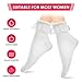 WLLHYF Women Frilly Ankle Socks - Soft White Ruffle Fashion Ladies Princess Lace Cotton Cute Socks